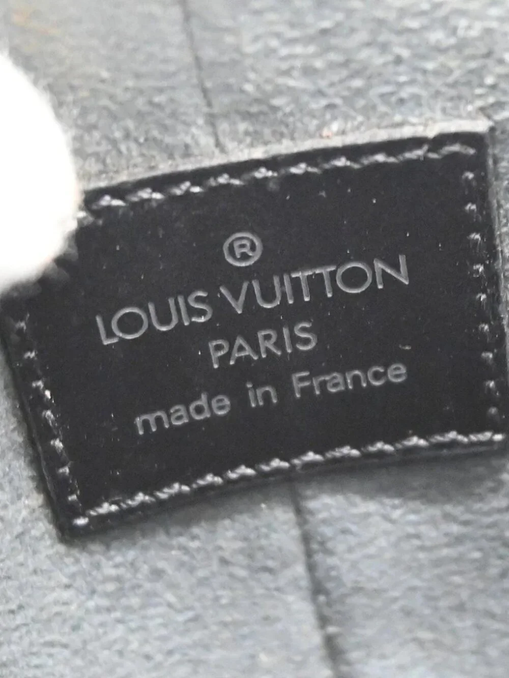 Louis Vuitton Black Epi Pochette Demi-lune Handbag